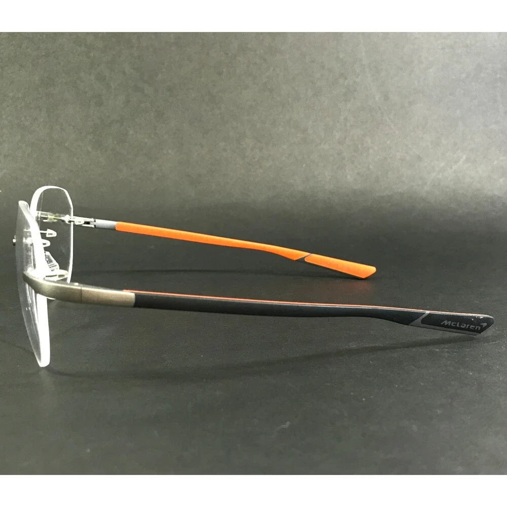 McLaren Eyeglasses Frames ML MS-85O04 C03 Ruthenium Orange Rimless 56-17-145
